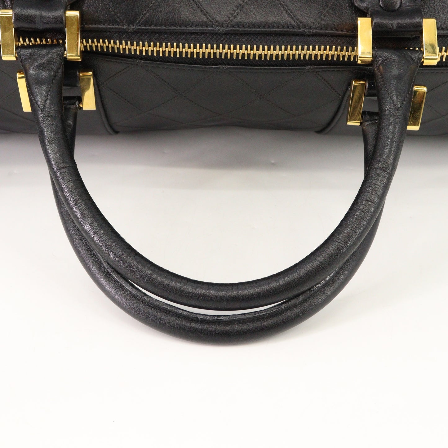 Leather Bicolor Boston Bag G Hardware Series1