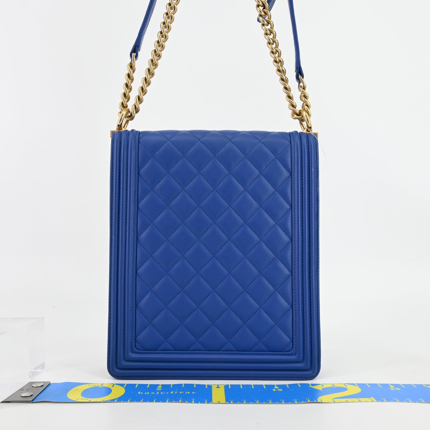 Lambskin Matelasse Boy Chanel Chain Shoulder Bag Blue G Hardware 26th Series