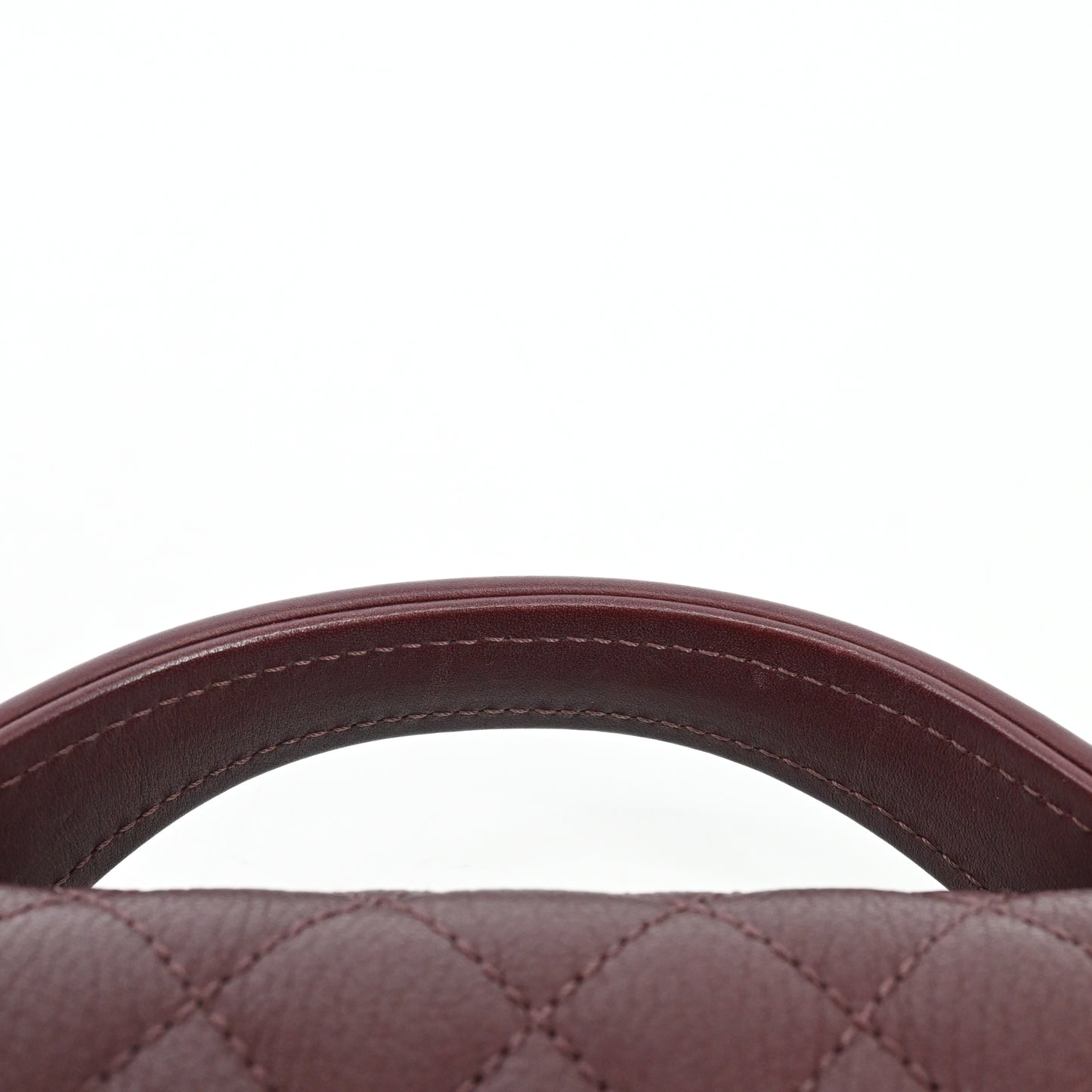 Leather 2-way chain shoulder bag, Bordeaux, BK hardware, 23 series