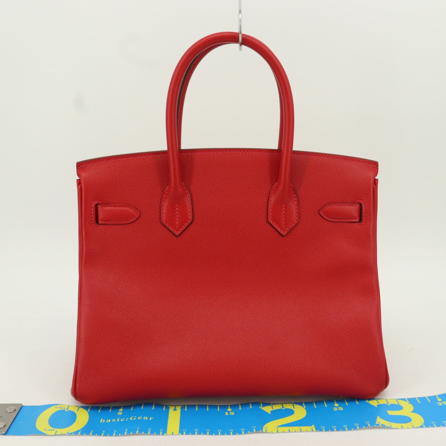 Epsom Birkin 30 Rouge Kazak Silver hardware T stamp