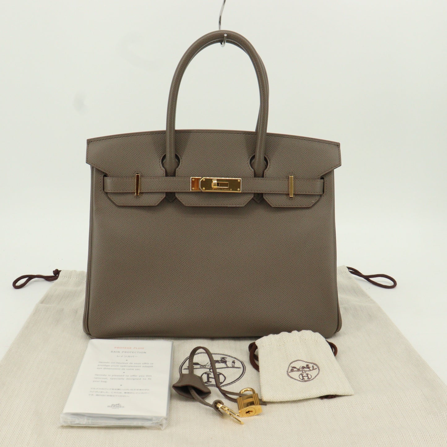 Epsom Birkin 30 Etain G hardware C stamp