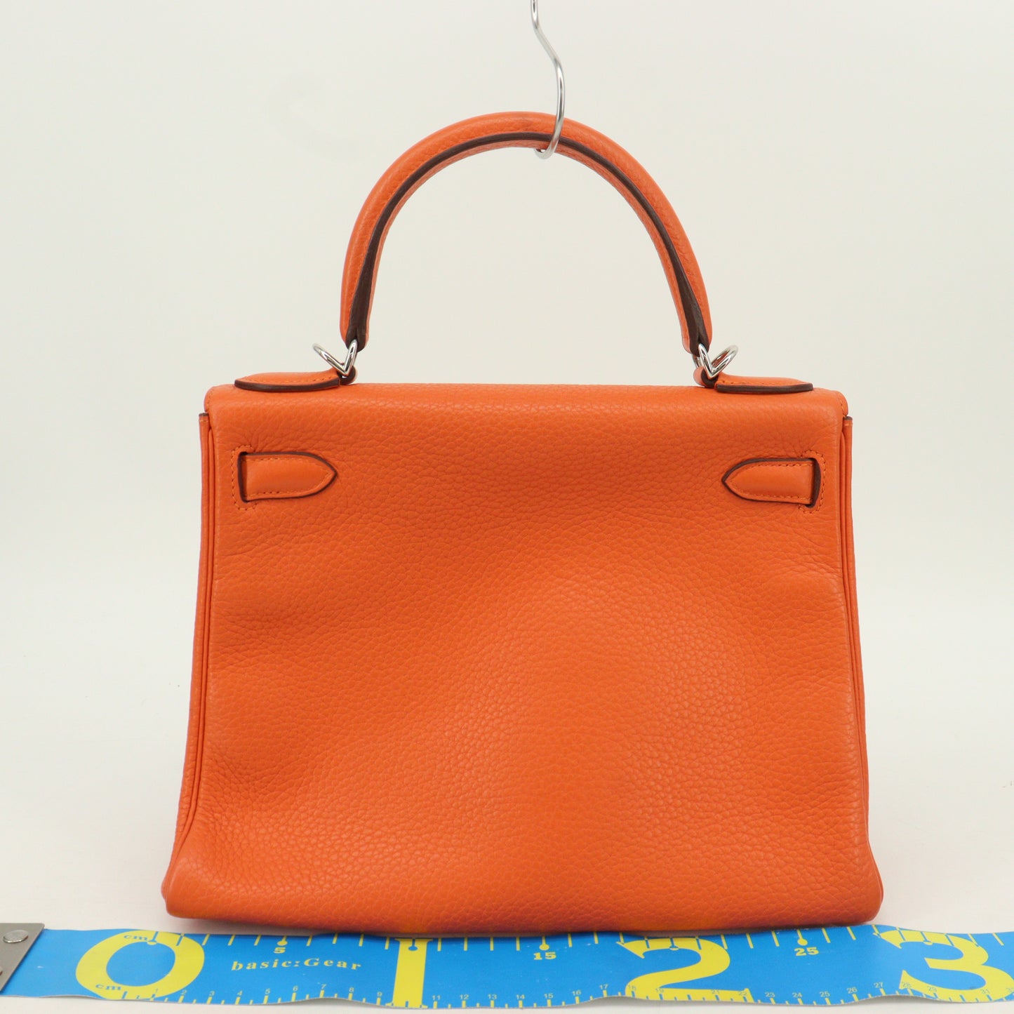 Taurillon Clemence Kelly 28 Orange SV hardware □R stamp