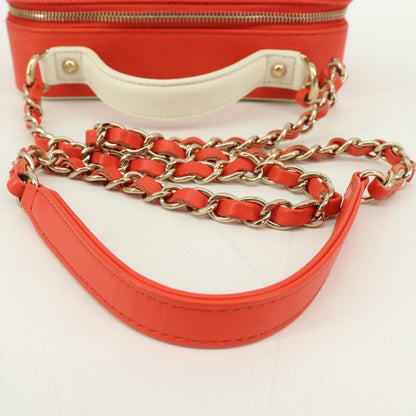 Caviar skin 2-way chain shoulder bag, tricolor, G metal fittings, 27th series