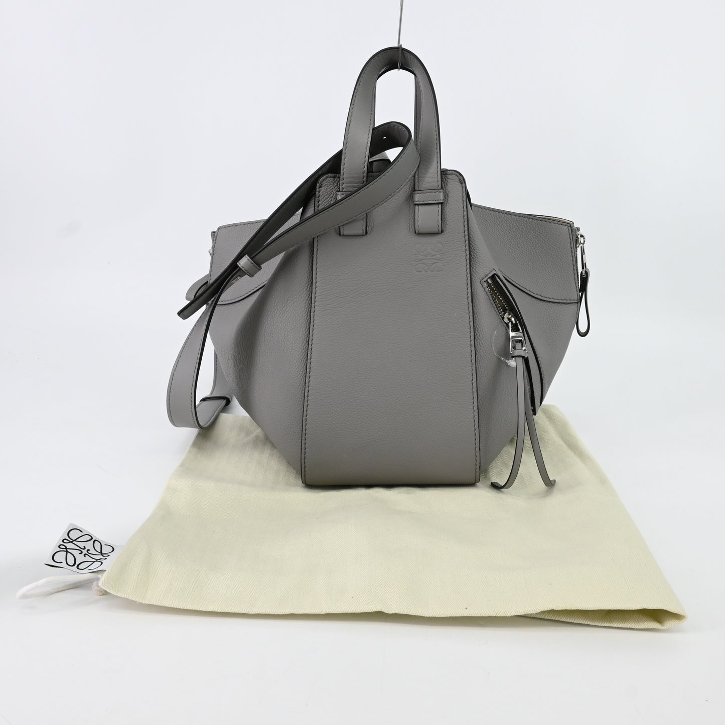 Leather Hammock Small Grey