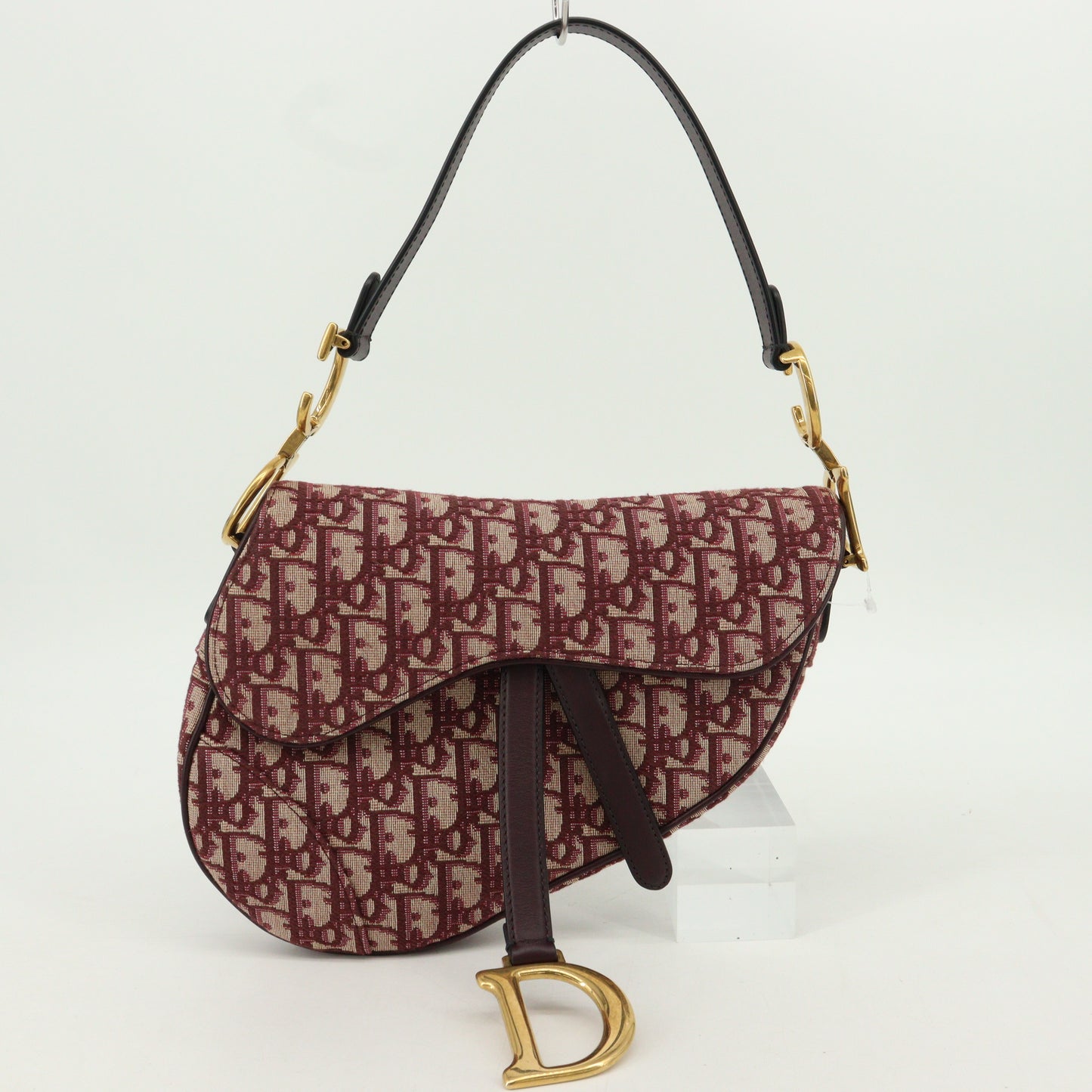 Canvas Saddle Top Handle Bag Red