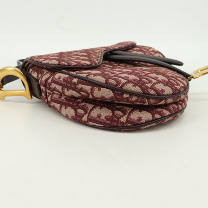 Canvas Saddle Top Handle Bag Red