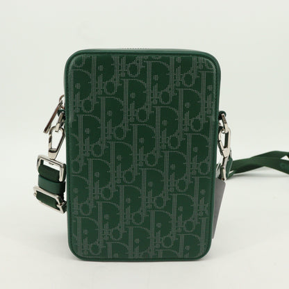 Oblique Leather Shoulder Bag Green