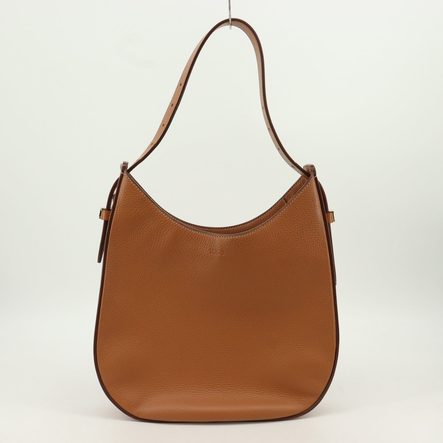 Leather one-shoulder bag brown