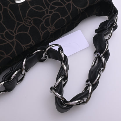 Camellia Suede Chain Shoulder Black Silver Metal Fittings 9th Series