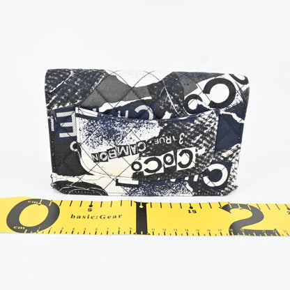 Cotton Chanel 2.55 Chain Wallet Navy BK Hardware 29 Series