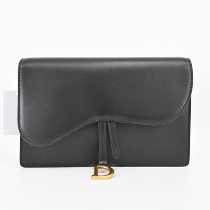 Saddle Long Wallet Black