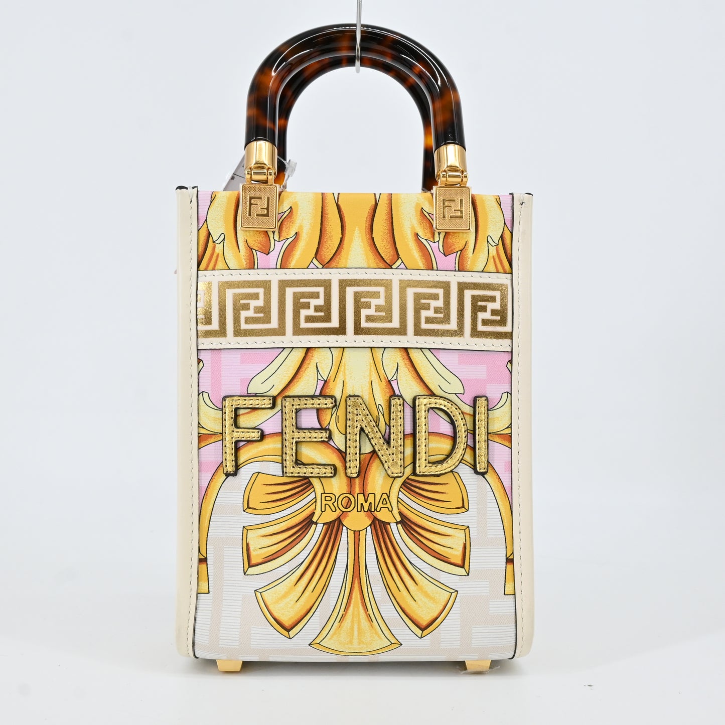 Fenderche Sunshine Shopper Small Gold x White