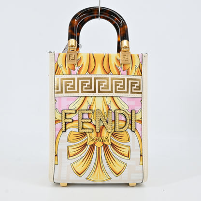 Fenderche Sunshine Shopper Small Gold x White