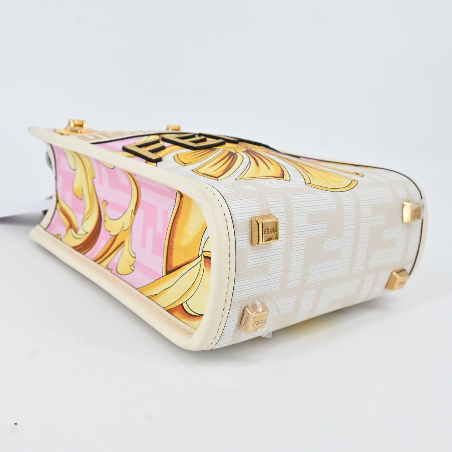 Fenderche Sunshine Shopper Small Gold x White