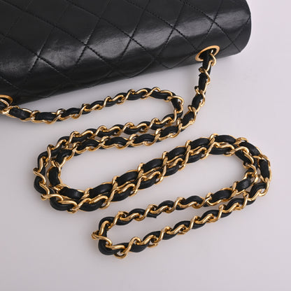 Lamb Matelasse Full Flap Chain Shoulder Black G Metal Fittings Series1