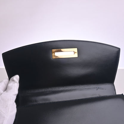 Calf 2WAY Handbag Black