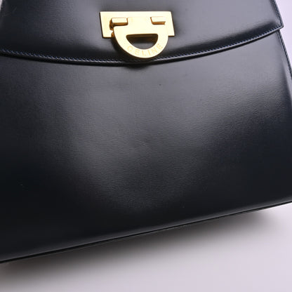 Calf 2WAY Handbag Black