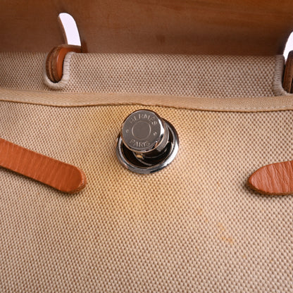 Canvas Airbag MM 2WAY Handbag Brown SV Hardware C Stamp