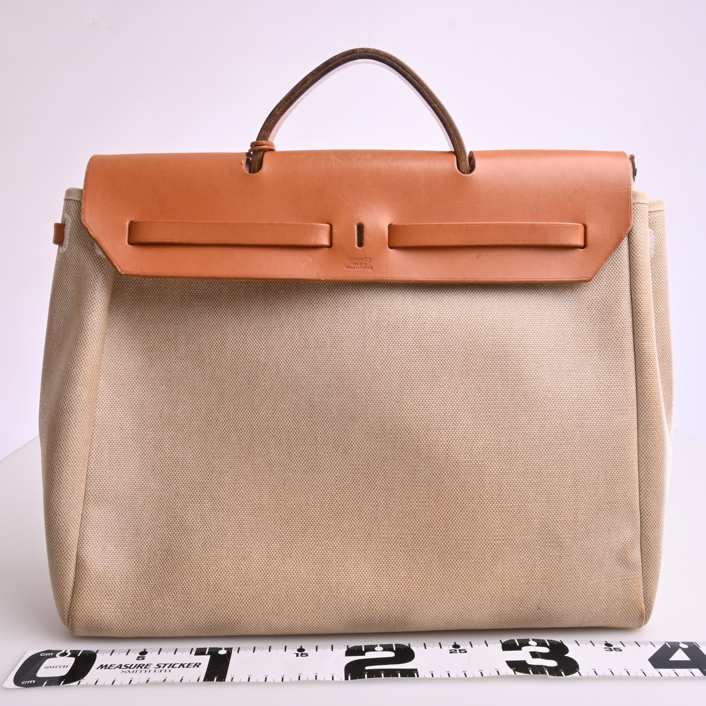 Canvas Airbag MM 2WAY Handbag Brown SV Hardware C Stamp