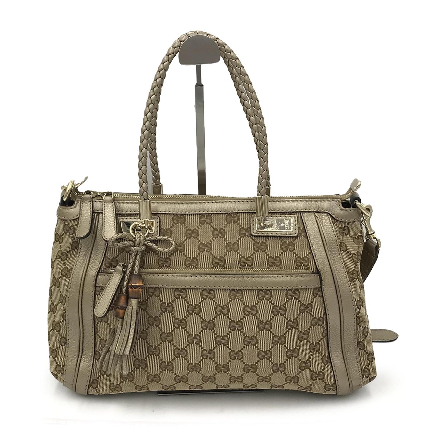 Gucci Gold GG Canvas Bella Tote Bag