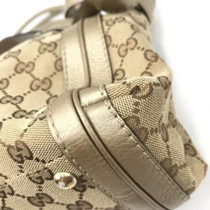 Gucci Gold GG Canvas Bella Tote Bag