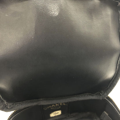 Chanel - Black Caviar Skin Vanity Bag