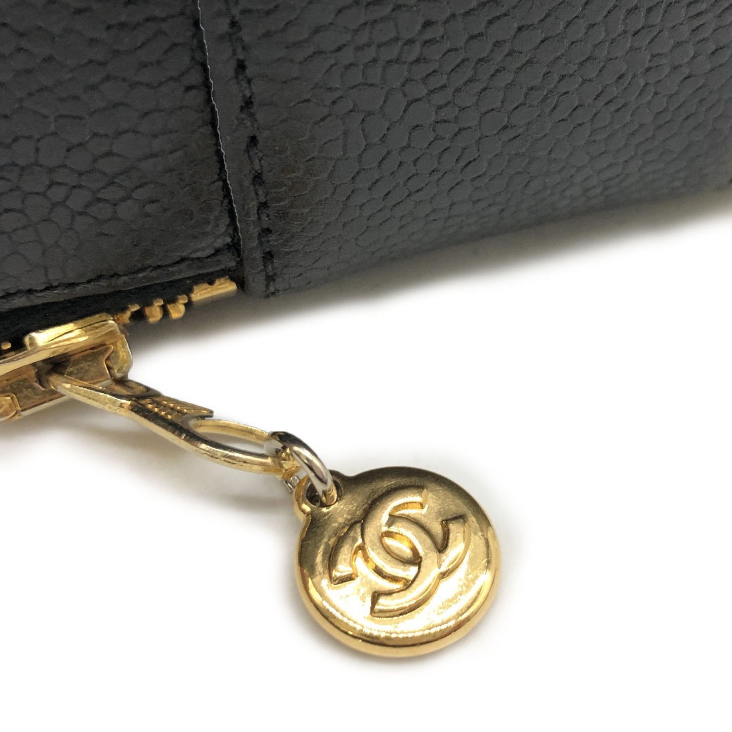 Chanel - Black Caviar Skin Vanity Bag