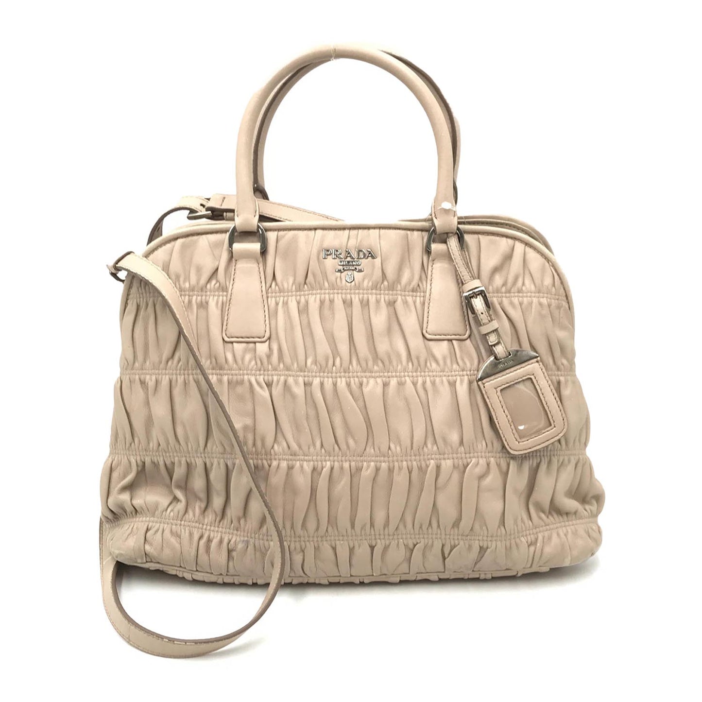 Prada Gaufre-Stitched Leather Tote Bag