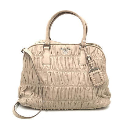 Prada Gaufre-Stitched Leather Tote Bag