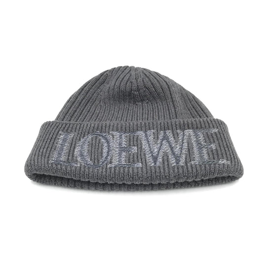 Loewe Embroidered Wool Beanie