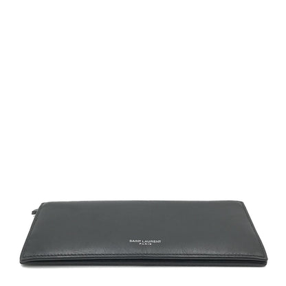 Yves Saint Laurent Black Smooth Leather Cardholder