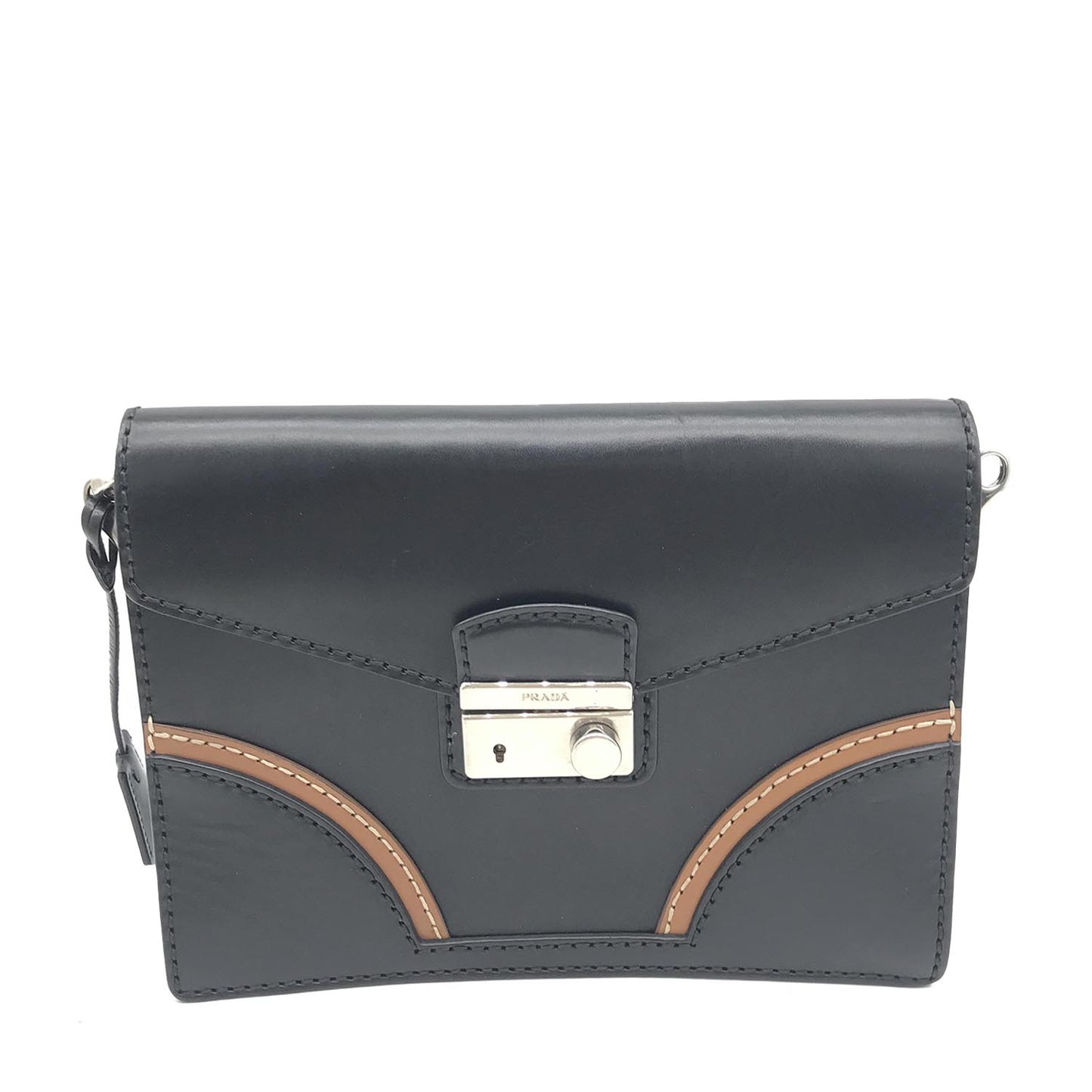 Prada Tricolor Vitello Leather Sound Flap Bag