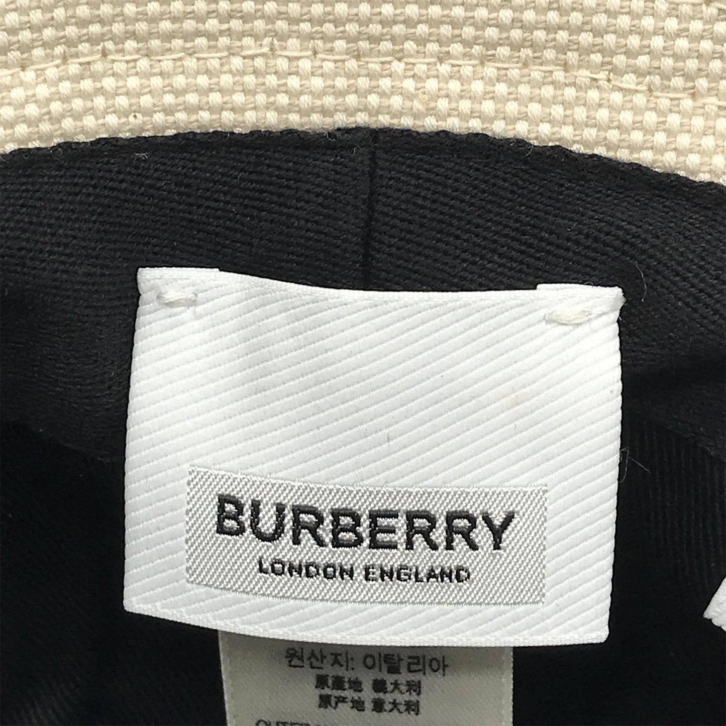 Burberry Logo Print Bucket Hat