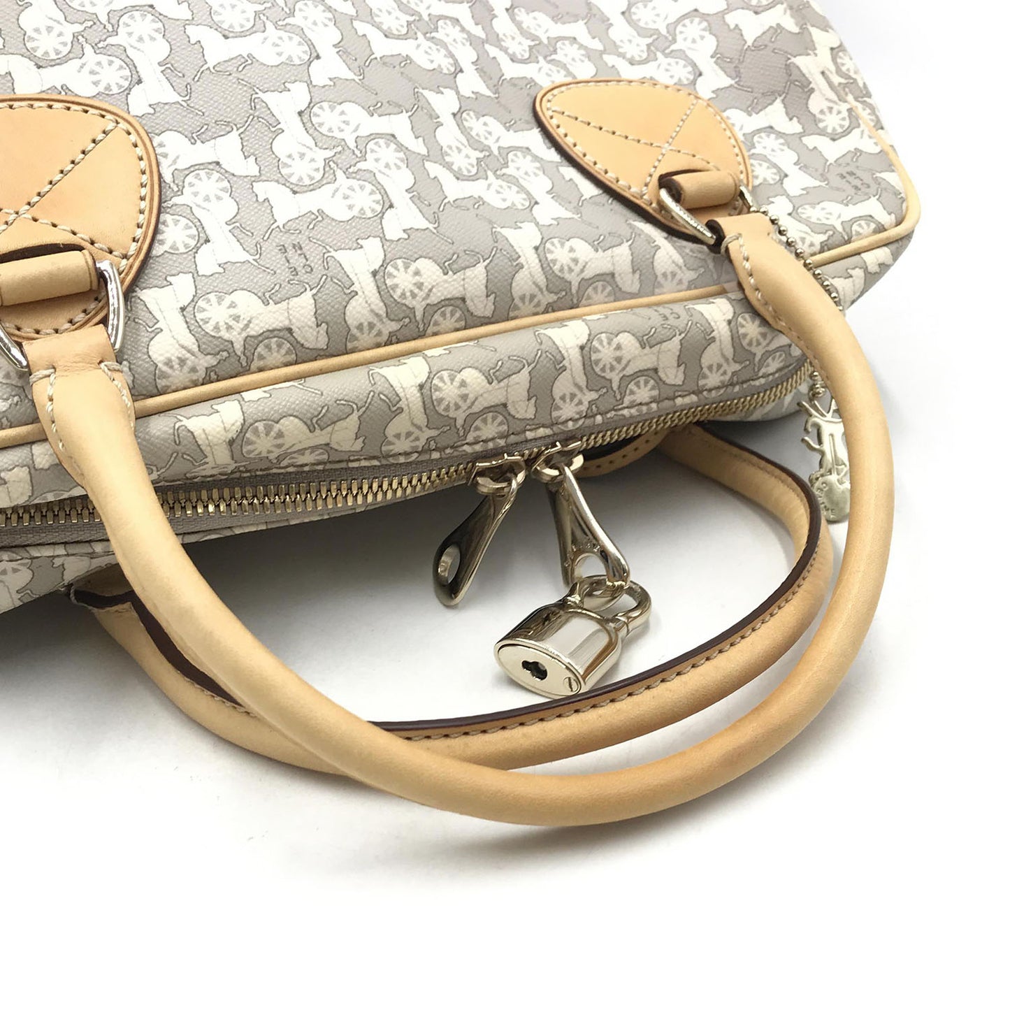 Celine Saluki Carriage Pattern Mini Handbag