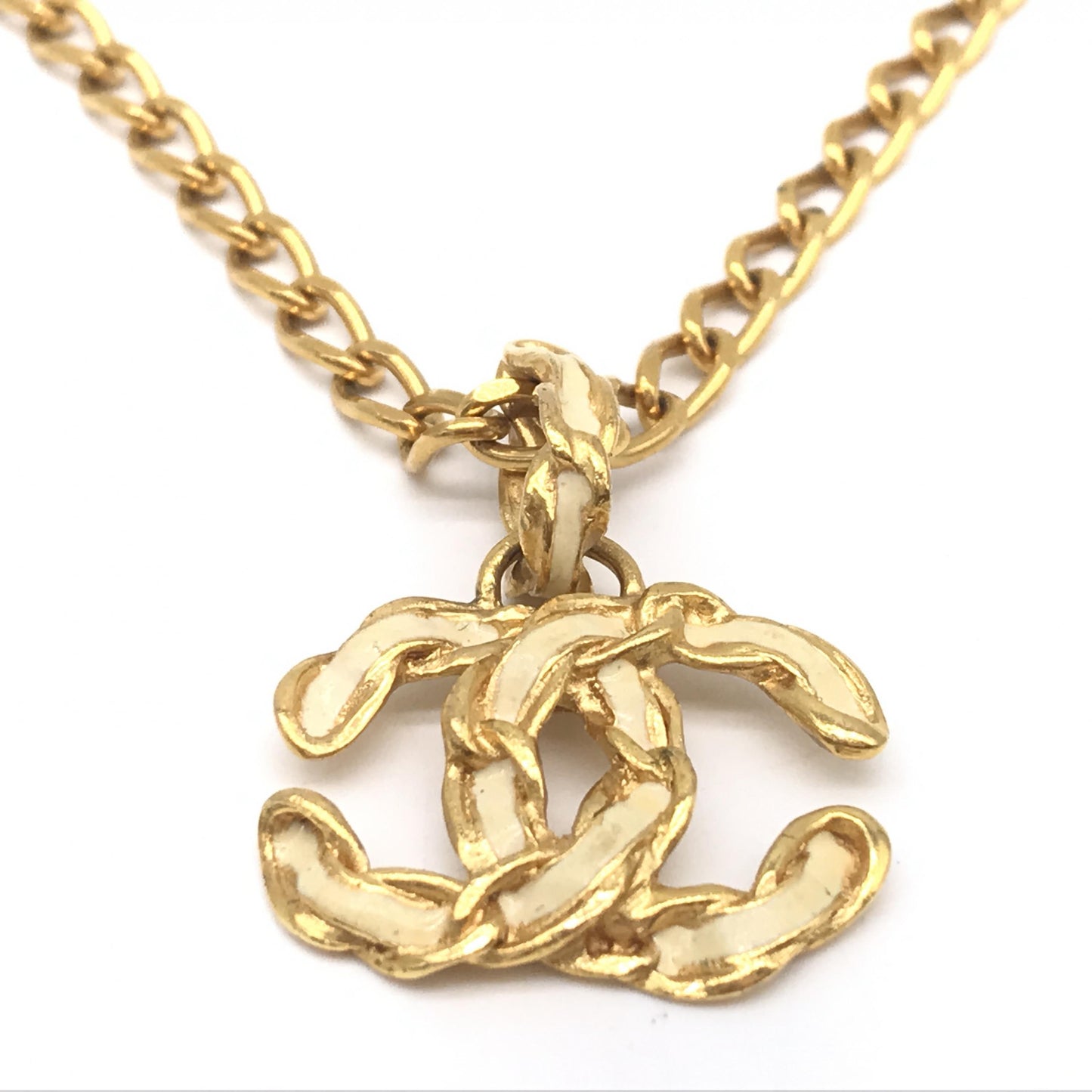 Chanel CC Necklace Matte Gold