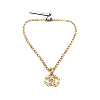 Chanel CC Necklace Matte Gold