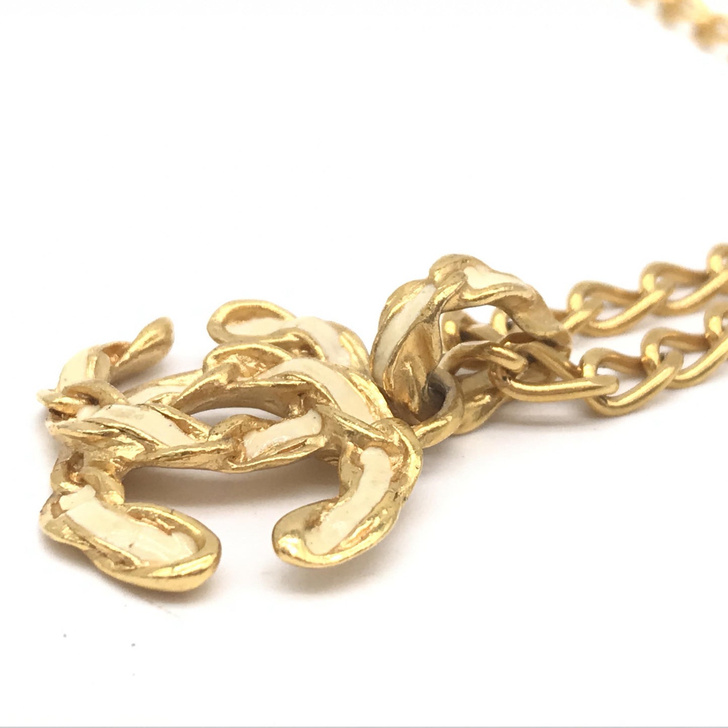 Chanel CC Necklace Matte Gold