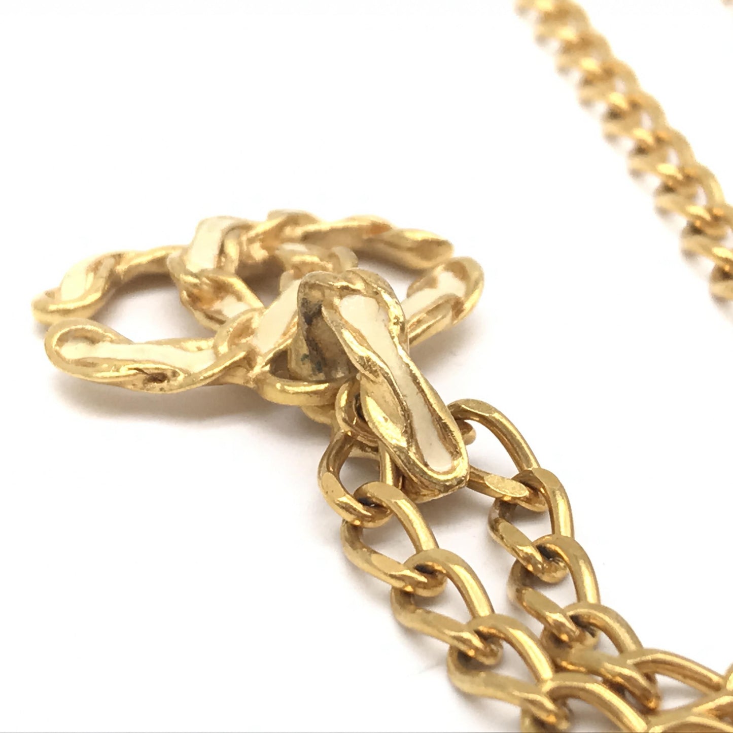 Chanel CC Necklace Matte Gold