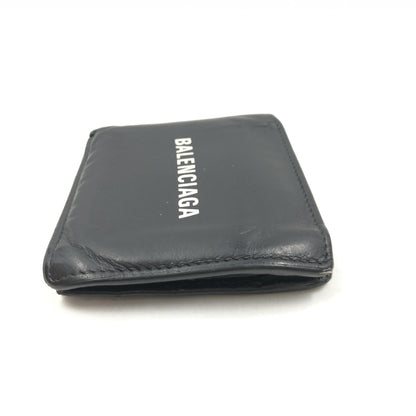 Balenciaga Logo Print Leather Wallet