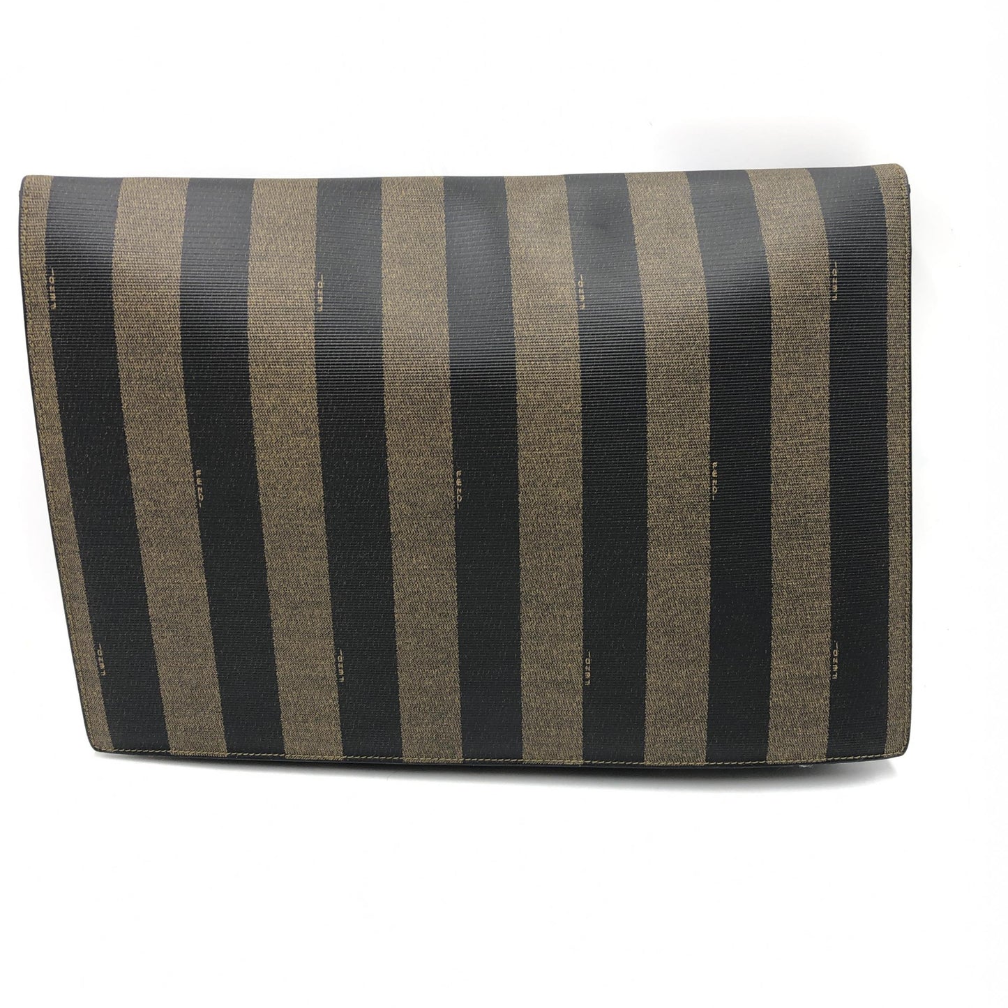 Fendi Pequin Coated Canvas Clutch