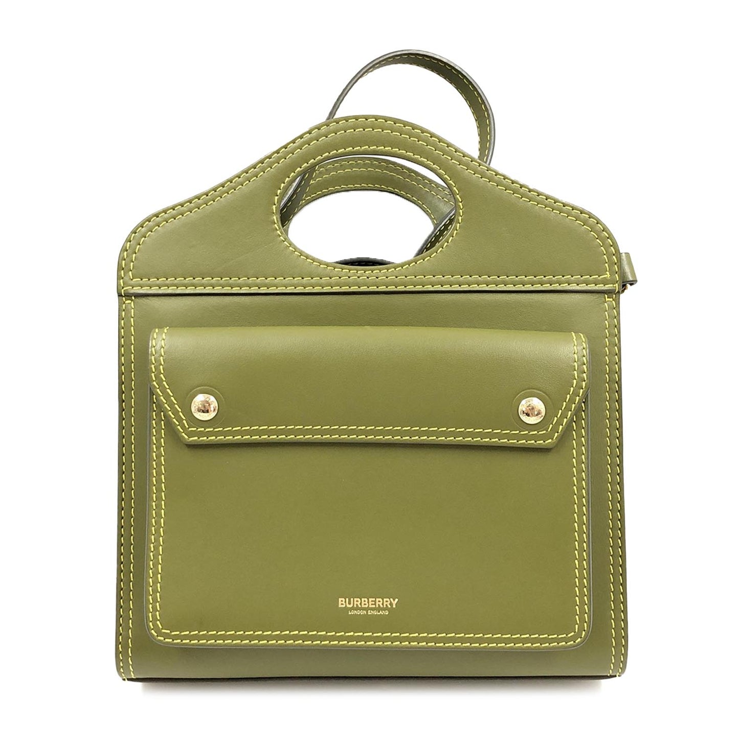 Burberry Green Leather Mini Pocket Bag