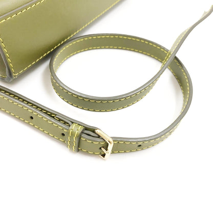 Burberry Green Leather Mini Pocket Bag