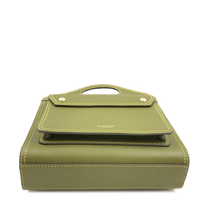 Burberry Green Leather Mini Pocket Bag