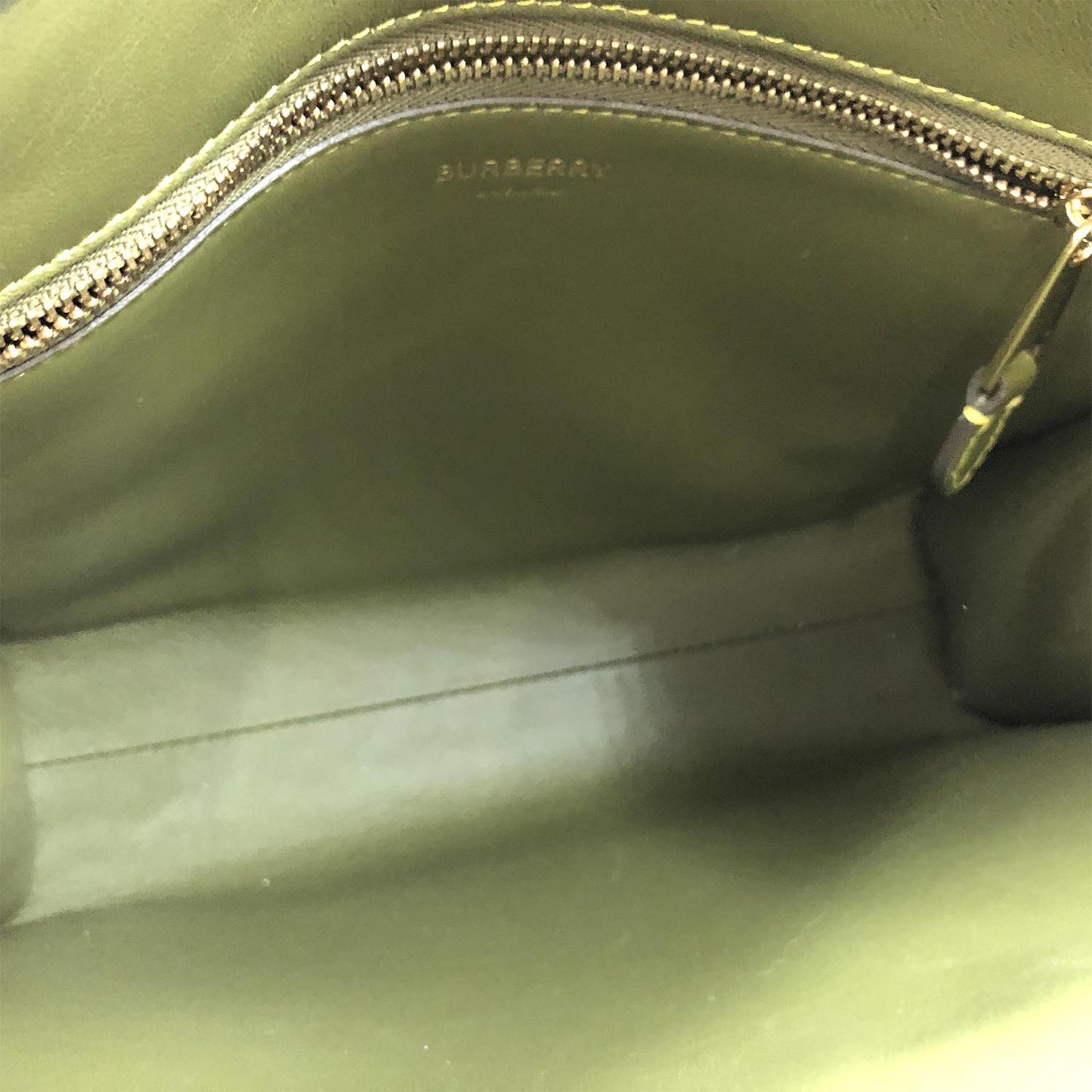 Burberry Green Leather Mini Pocket Bag