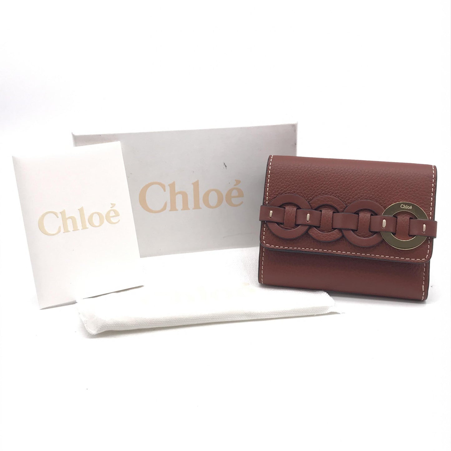 Chloe Grained Calfskin Small Darryl Trifold Wallet