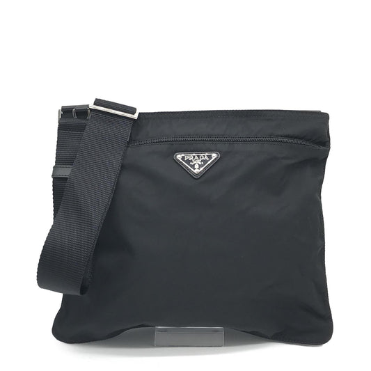 Prada Tessuto Nylon Saffiano Flat Messenger Bag