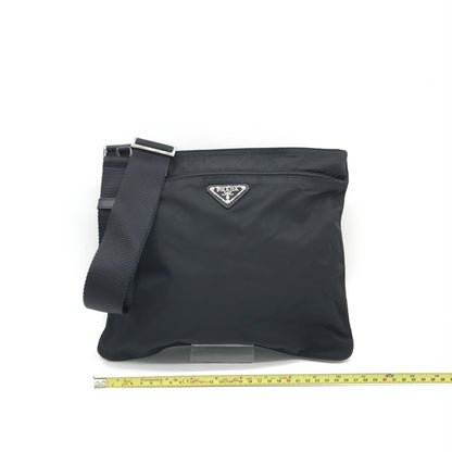 Prada Tessuto Nylon Saffiano Flat Messenger Bag