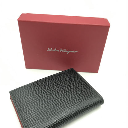 Salvatore Ferragamo Gancini Logo Plaque Bi-Fold Wallet