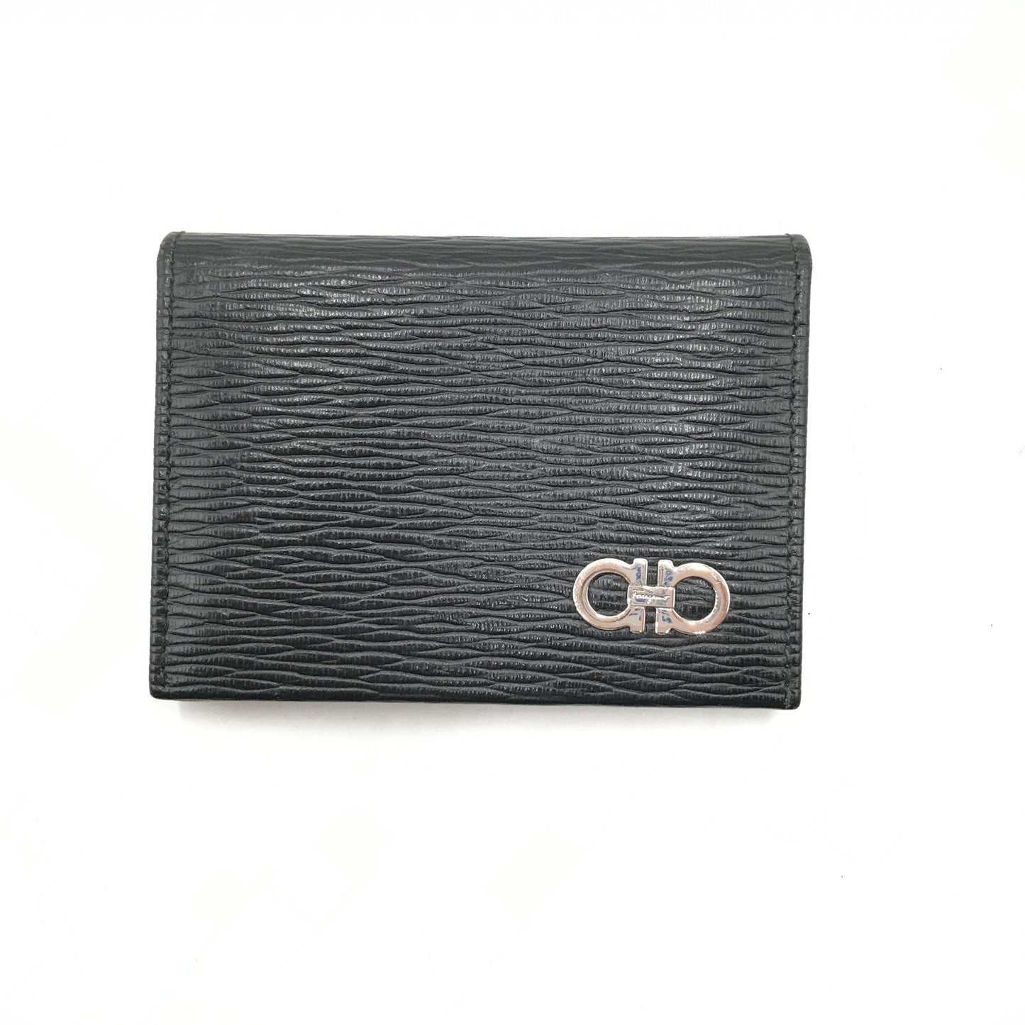 Salvatore Ferragamo Gancini Logo Plaque Bi-Fold Wallet