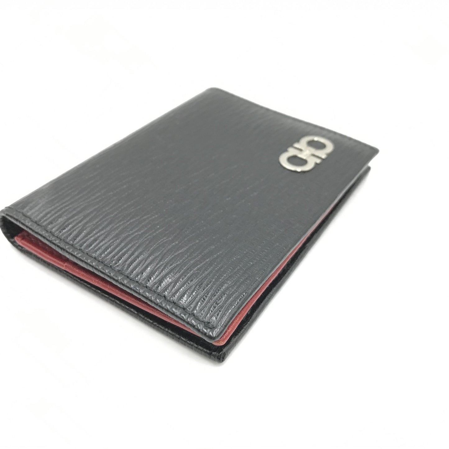 Salvatore Ferragamo Gancini Logo Plaque Bi-Fold Wallet